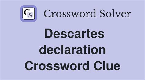 declaration crossword clue|More.